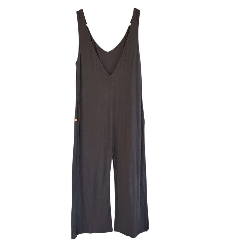 Lunya Organic Pima Jumpsuit Dark Grey XS NWOT Coastal Minimalist Lounge Casual - Picture 4 of 5